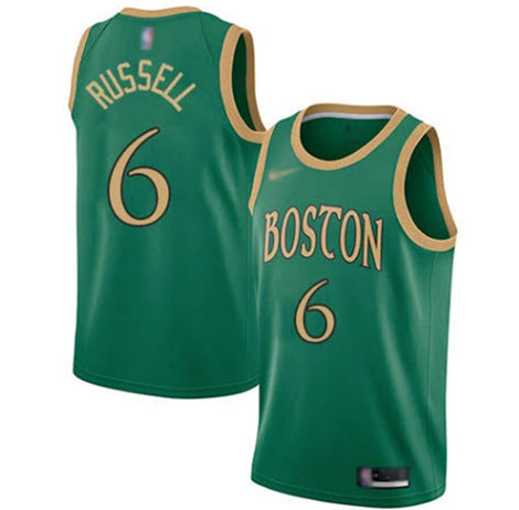 Men's Boston Celtics #6 Bill Russell Green Stitched Basketball Jersey Men's Boston Celtics #6 Bill Russell Green Stitched Basketball Jersey